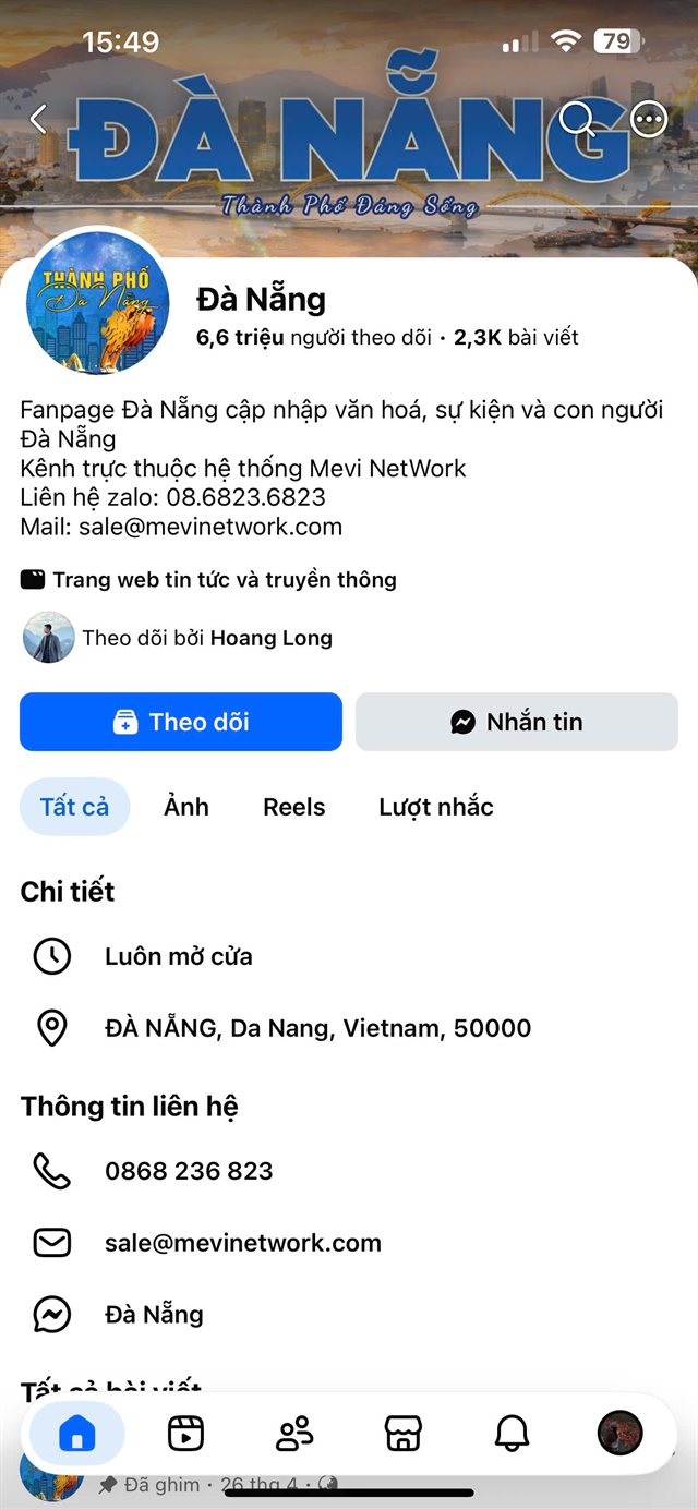 Fanpage Đà Nẵng - 6.6M Follower