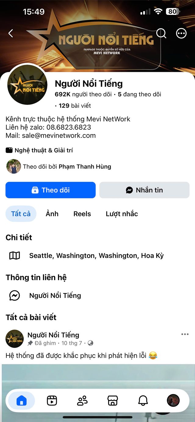 Fanpage Người Nổi Tiếng - 692K Follower
